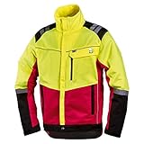 NEU! Worky Forstschutz-Jacke Komfort, modern, rot/neongelb, mit Reflexstreifen, Gr. S - XXL (S)