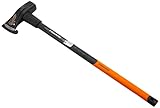 Fiskars Spalthammer (geschmiedet), 2 in 1 Axt und Hammer, Gewicht: 4,6 kg, Gehärtete Stahl-Klinge/Glasfaserverstärkter Kunststoff-Griff, Schwarz/Orange, X46, 1001705