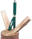 AGT Handspalter: Manueller Hand-Holzspalter für weiches Holz mit bis zu 30 cm Länge (Handholzspalter, Handspalter Holz, Spanmesser Anzündholz)