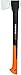 Fiskars Spaltaxt, Inklusive Klingen- und Transportschutz, Länge 59 cm, Antihaftbeschichtet, Hochwertige Stahl-Klinge/Glasfaserverstärkter Kunststoff-Stiel, Schwarz/Orange, X17–M, 1,7 kg, 1015641